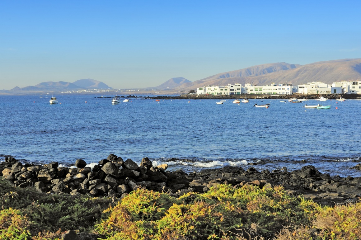 'volcanic coast near Punta Mujeres village, Lanzarote Island, Canary Islands, Spain' - Lanzarote